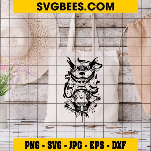 Kurama Mode Svg, Love Anime Svg, Anime Manga Svg, Cartoon Svg, Anime Svg, png, eps, dxf on Bag