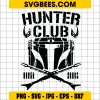 Mandalorian Helmet SVG, Hunter Club SVG, Hunting Club SVG
