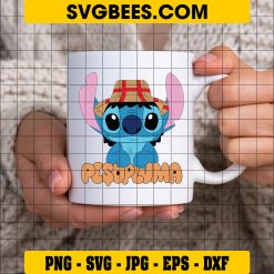 Peso Pluma Stitch SVG, Funny Peso Pluma Lilo Stitch SVG PNG DXF EPS Files on Cup