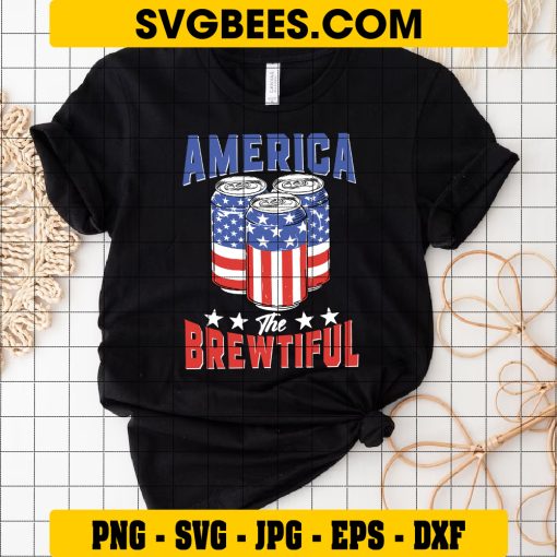 4th Of July SVG, 4th Of July Beer Drinking Lets Get Day A Drunk For America SVG on Shirt