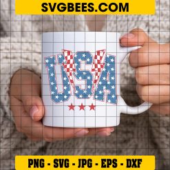 America 4th of July Svg, American Flag Svg, Fourth of July Svg on Cup