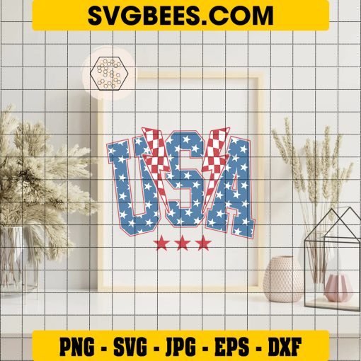 America 4th of July Svg, American Flag Svg, Fourth of July Svg on Frame