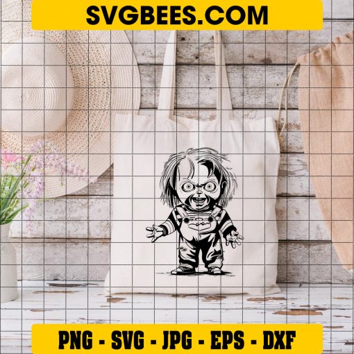 Chucky Child’s Play SVG Rock Or Die Graphic Design Cutting File on Bag