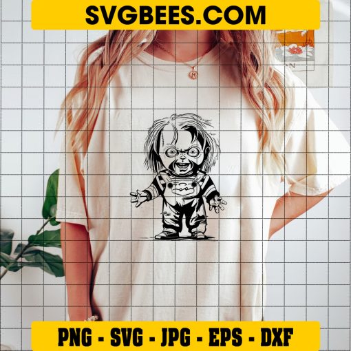 Chucky Child’s Play SVG Rock Or Die Graphic Design Cutting File on Shirt