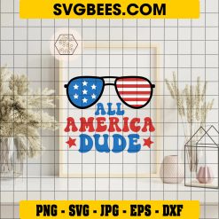 Fourth Of July SVG, All American Bruh 4th Of July Patriotic Usa SVG on Frame