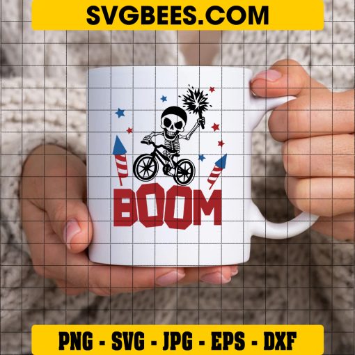 Funny 4th Of July Svg, Fireworks Svg, Boom Bitch Svg on cup
