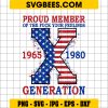 Generation X 4th Of July SVG PNG, Retro Gen X USA Flag SVG, Generation X 1965 1980 DXF SVG PNG EPS