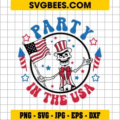 Party in the USA Svg, Funny 4th of July Svg, Distressed Flag Svg