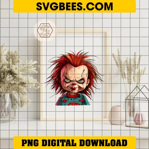 Retro Chucky Halloween PNG Horror Movie PNG Download on Frame