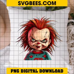 Retro Chucky Halloween PNG Horror Movie PNG Download on Pillow