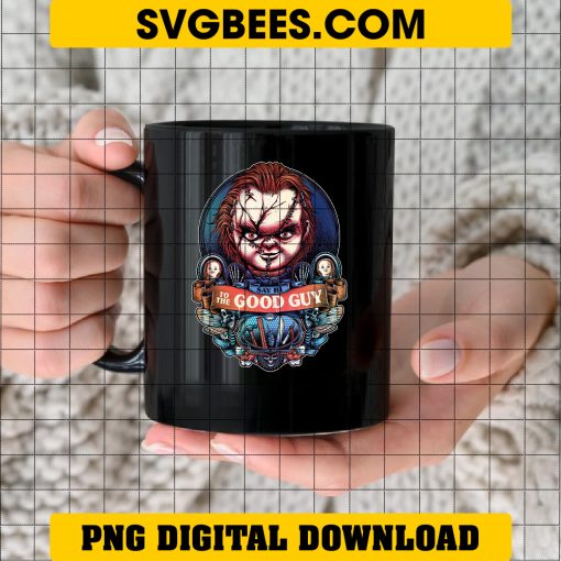 Say Hi to The Good Guy PNG Chucky Halloween PNG File on Cup
