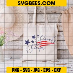 Stars and Stripes Svg, 4th of July Svg, USA Patriotic Svg on Bag