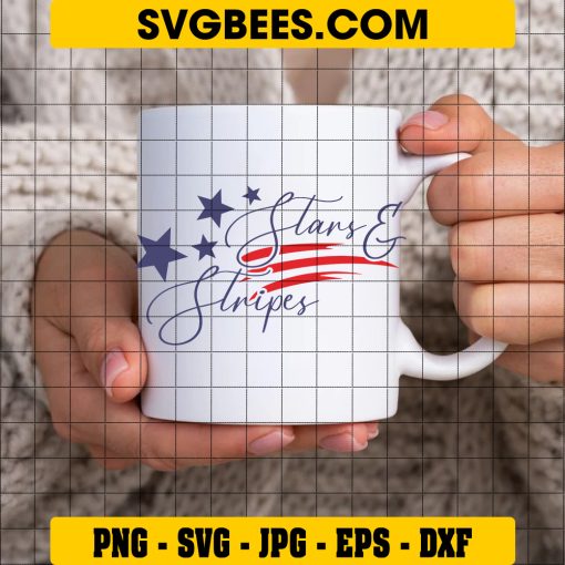 Stars and Stripes Svg, 4th of July Svg, USA Patriotic Svg on Cup