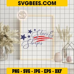 Stars and Stripes Svg, 4th of July Svg, USA Patriotic Svg on Frrame