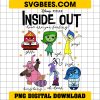 Inside Out PNG, Inside Out Characters Digital Download, Inside Out How Are You Feeling, Digital Designs Download Magic Kingdom Family Tour