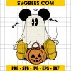Mickey Ghost Halloween Pumpkin SVG, Disney Mickey Halloween SVG PNG EPS DXF, Cricut File
