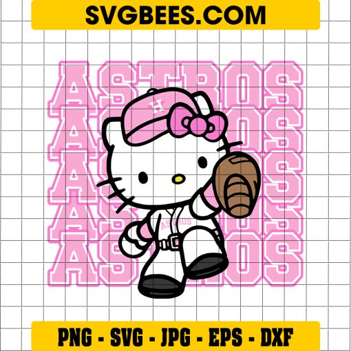 ASTROS HELLO KITTY SVG EPS DXF PNG FILE, DIGITAL DOWNLOAD , INSTANT DOWNLOAD