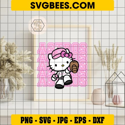 ASTROS HELLO KITTY SVG EPS DXF PNG FILE, DIGITAL DOWNLOAD , INSTANT DOWNLOAD ON FRAME