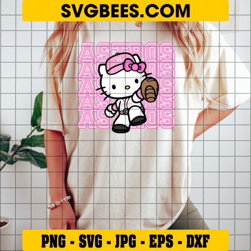 ASTROS HELLO KITTY SVG EPS DXF PNG FILE, DIGITAL DOWNLOAD , INSTANT DOWNLOAD ON SHIRT