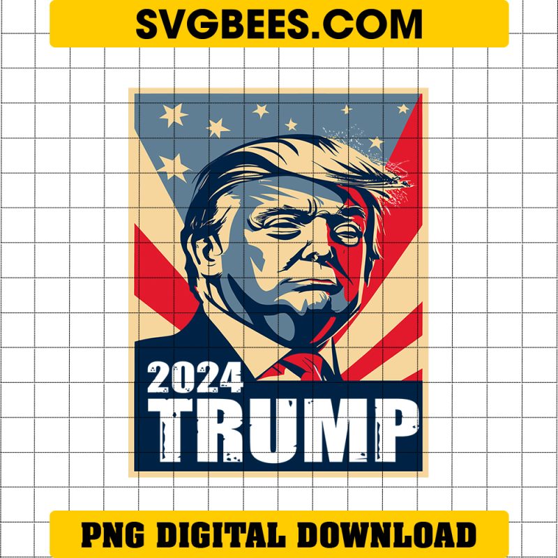Trump 2024 Portrait PNG, Donald Trump 2024 PNG