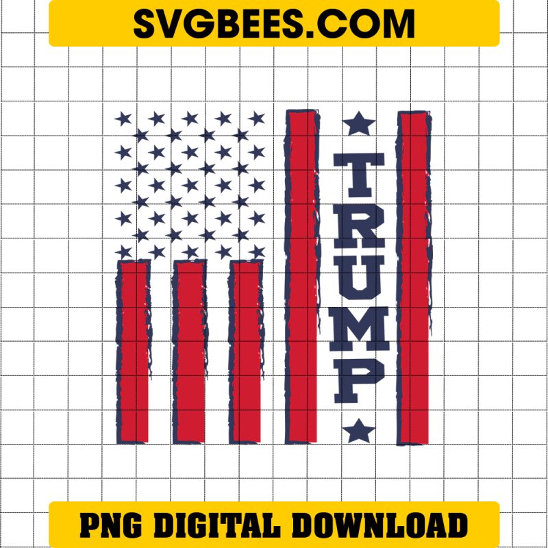 Trump Flag America PNG, Trump 2024 Flag PNG, Instant Download

