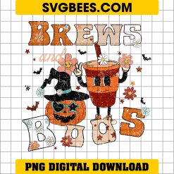 Brews And Boos PNG, Halloween PNG, Coffee Cup PNG, Pumpkin PNG