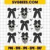 Black Bows Coquette SVG, Skull Coquette PNG SVG, Watercolor Black Bows SVG, Skull SVG PNG, Black Bow SVG PNG EPS DXF