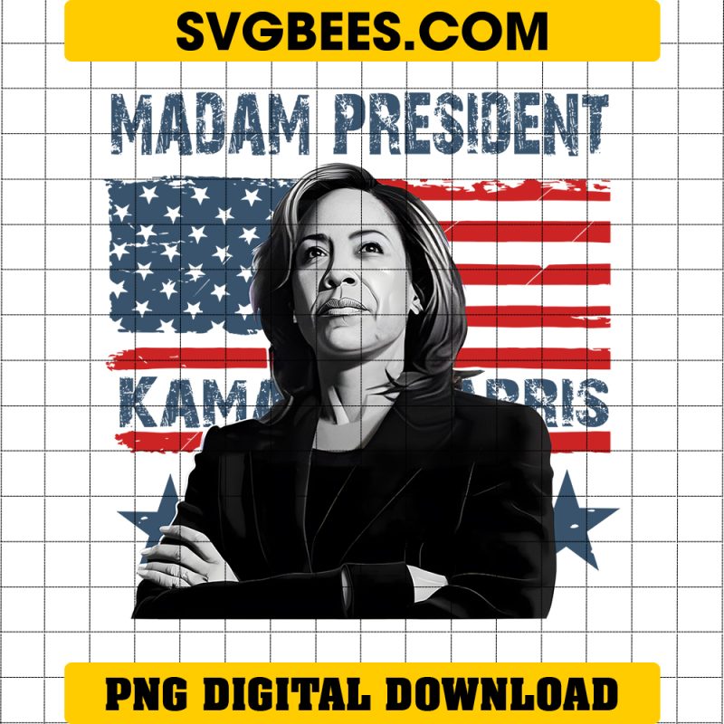 Kamala Harris Madam President 2024 PNG, Kamala Harris 2024 PNG