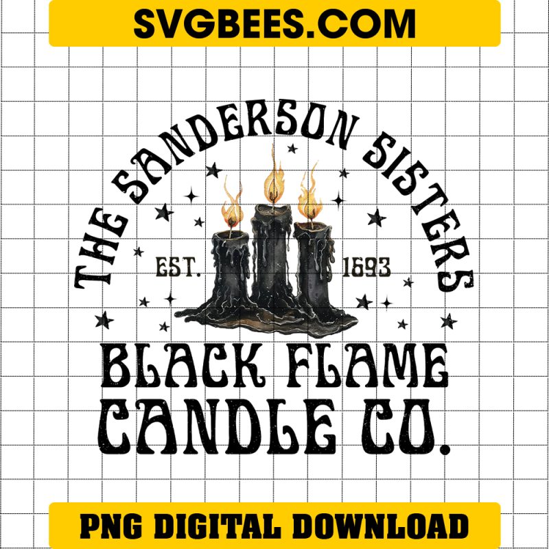 Black Fame Candle Company PNG, The Sanderson Sister Est 1693 PNG, Digital Download