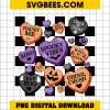 Candy Hearts Halloween PNG, Retro Spooky Vibes Halloween PNG, Spooky Candy Heart PNG