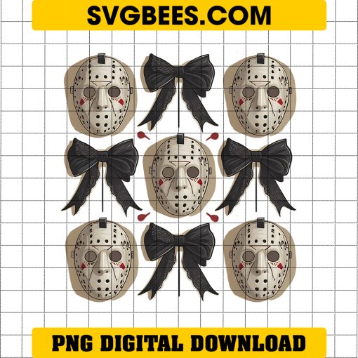 Jason Voorhees Halloween Coquette Bow PNG