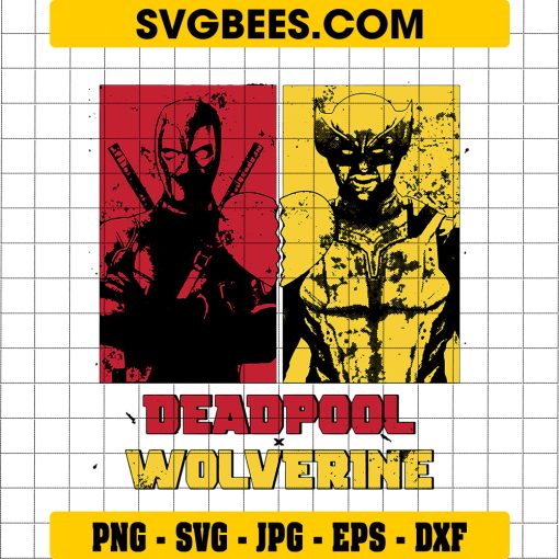 Deadpool And Wolverine SVG, Avengers Superhero SVG, Wolverine And Deadpool SVG PNG EPS DXF