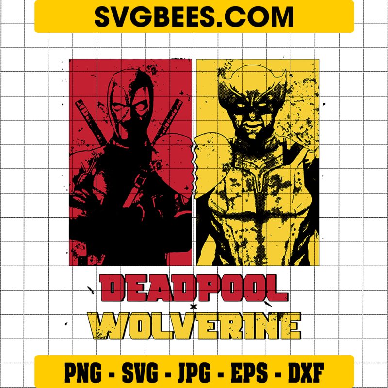 Deadpool And Wolverine SVG, Avengers Superhero SVG, Wolverine And Deadpool  SVG PNG EPS DXF