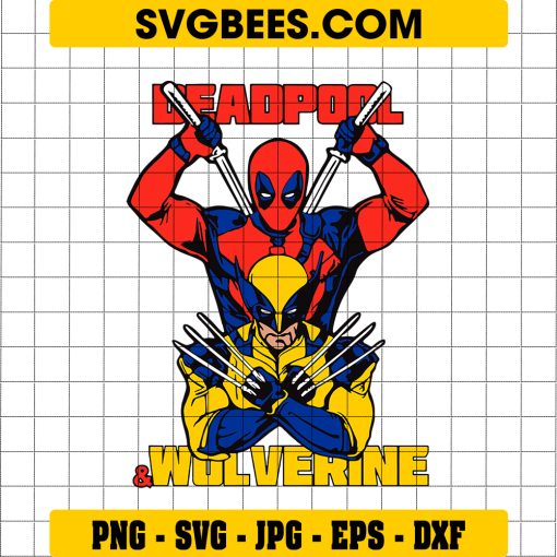 Deadpool And Wolverine Movie SVG, Avengers Superhero SVG, Wolverine And Deadpool PNG SVG EPS DXF