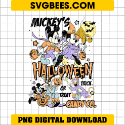 Mickey and Friends Disney Halloween PNG, Trick or treat Disney Halloween PNG, Mickey Trick or Treat Candy CO PNG