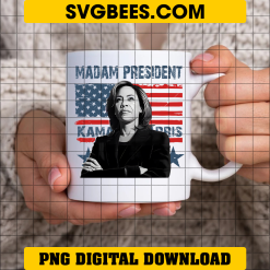 Kamala Harris Madam President 2024 PNG