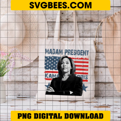 Kamala Harris Madam President 2024 PNG