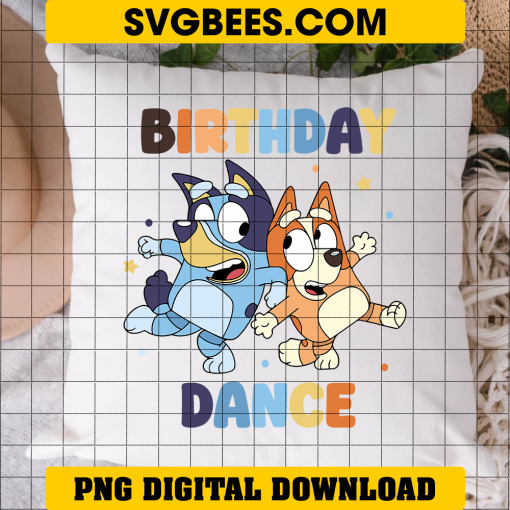 Bluey And Bingo Birthday Boy PNG