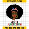 Black Woman Sunglasses Svg, Black Girl Svg, 4th Of Juneteenth Svg