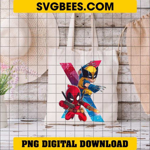 Chibi Deadpool X Wolverine PNG, Cute Deadpool And Wolverine PNG on bag