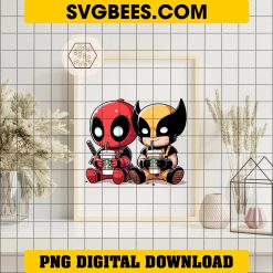 Deadpool And Wolverine Drink Starbucks Coffee PNG, Wolverine And Deadpool Coffee SVG on frame