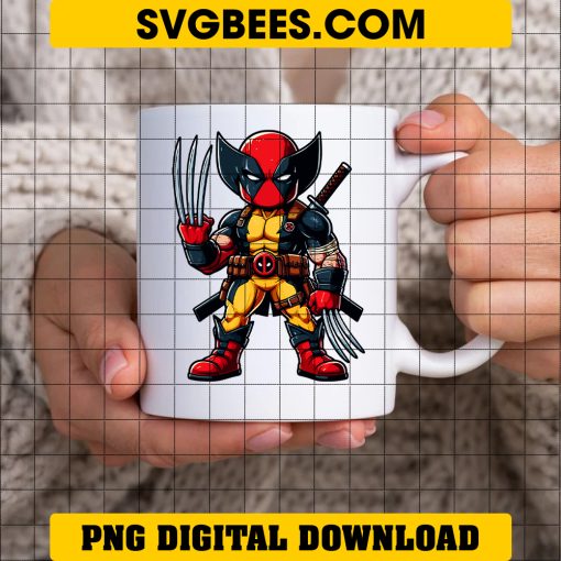 Deadpool X Wolverine PNG, Wolverine Deadpool PNG on cup