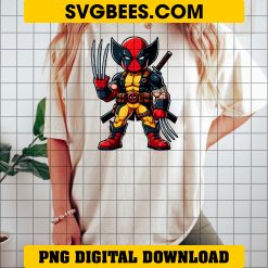 Deadpool X Wolverine PNG, Wolverine Deadpool PNG on shirt