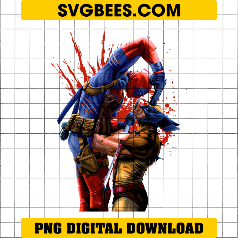 Deadpool And Wolverine Bloody PNG, Deadpool 3 Movie PNG