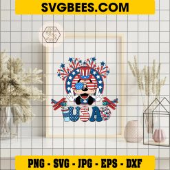 Goofy Face 4th of July Svg, Retro 4th of July Svg, America Svg on frame