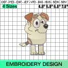 Jack Russell Bluey the Dog Embroidery Design