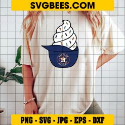 HOUSTON ASTROS ICE CREAM HAT SVG EPS DXF PNG FILE, DIGITAL DOWNLOAD, INSTANT DOWNLOAD ON SHIRT