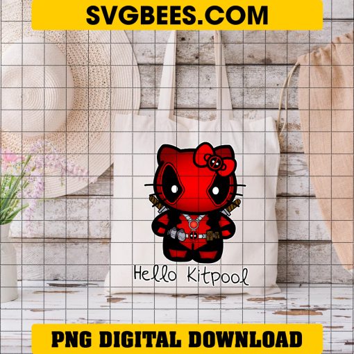 Hello Kitty X Deadpool PNG, Dead Pool Hello Kitty PNG ON BAG