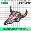 Bull Skull Embroidery Design