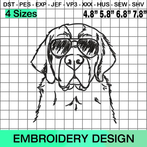 Barry the Saint Bernard, Dog Decal Embroidery Design